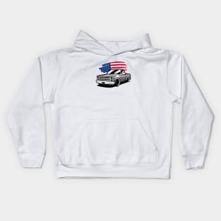 Gray Silverado Pick Up Truck Kids Hoodie